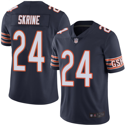 Chicago Bears Limited Navy Blue Men Buster Skrine Home Jersey NFL Football #24 Vapor Untouchable->women nfl jersey->Women Jersey
